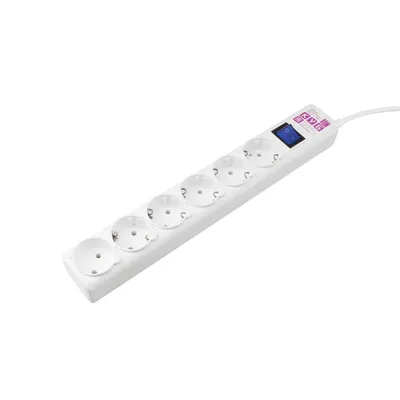 Сетевой фильтр PowerCube SPG(5+1)-16B-5M, 6 розеток, 5м, 16А/3,5кВт