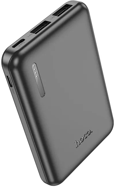 Мобильный аккумулятор Hoco J115, 5000мАч, 18.5Вт, 2×USB-A, черный