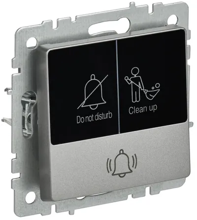 Кнопка звонка IEK BR-V14-2-10-K46, с индикацией, 10А, сталь