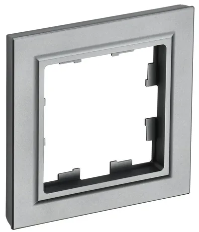 Рамка IEK BRITE BR-M12-K46, 1-местная, сталь, IP20, скрытый монтаж