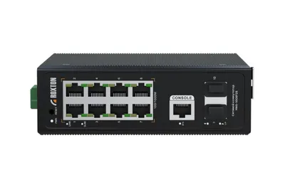 Коммутатор управляемый ROXTON MNS-1008F2S, 8×1GbE, 2×SFP, DIN-рейка