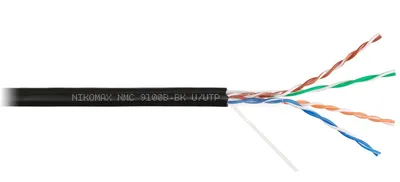 Кабель NIKOMAX NMC 9100B-BK, U/UTP Cat.5e, 4×2×0.52, наружный, PE, 305м