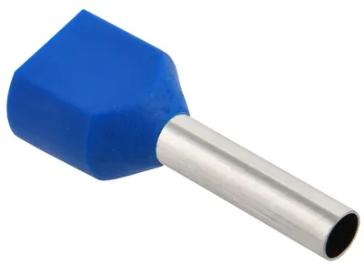 Наконечник IEK UTE10-D3-3-100, НШВИ(2) 2×2,5 мм², синий, 100 шт