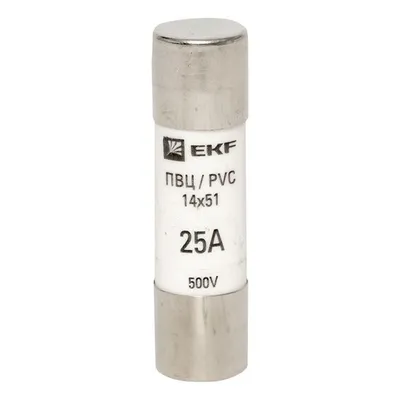 Плавкая вставка цилиндрическая ПВЦ (14х51) 25А EKF PROxima (pvc-14x51-25)