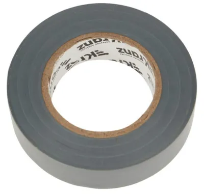 Изолента ПВХ KRANZ KR-09-2208, 0,13×19 мм, 25 м, серая, 5 шт/уп