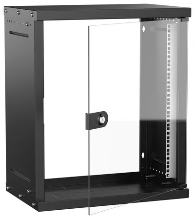 Шкаф телекоммуникационный ITK LWE5-15U53-GF-G, настенный 19'' 15U, 550×350 мм, стеклянная дверь