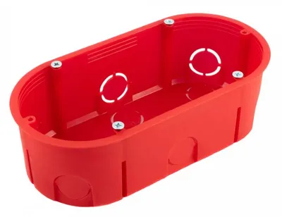 Коробка установочная Промрукав 80-0540С, двухместная, HF, 140×68×46