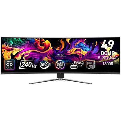 Монитор MSI MPG 491CQPX QD-OLED, 49" 5120×1440, 240 Гц, 0,03 мс, 32:9