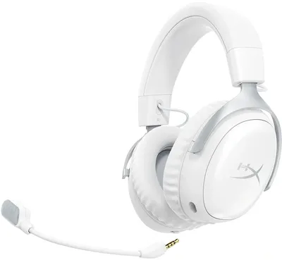 Гарнитура HyperX Cloud III S Wireless AX6G1AA, беспроводная, Bluetooth, белая