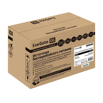 ИБП ExeGate EP285476RUS, 850VA/480W, LCD, AVR, 4×C13, USB