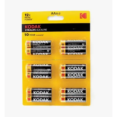 Батарейки Kodak LR6-12Bl Perforated (6X2Bl) Xtralife Alkaline [KAA-2X6 Perf] (144/576/18432) (12 шт. в уп-ке)