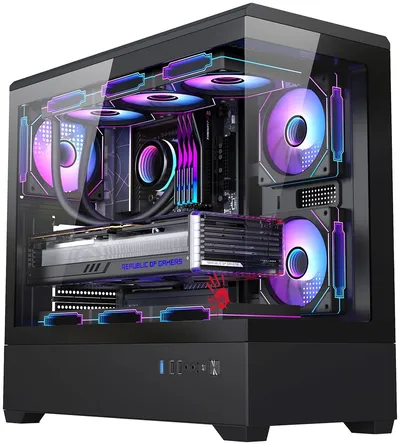 Корпус Bloody CC-128, Midi-Tower, E-ATX, 9×120 мм, без БП