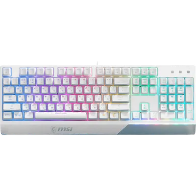 Клавиатура MSI S11-04RU304-CLA, проводная, механическая, RGB, белая