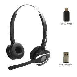Гарнитура VT VT9200-D, Duo, HD звук, Bluetooth 30 м, USB Type-C