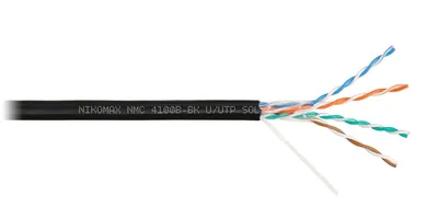 Кабель NIKOMAX NMC 4100B-BK, Cat.5e, U/UTP, внешний, 305м, черный