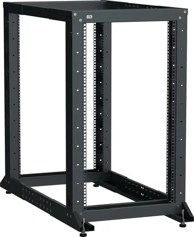 Стойка двухрамная ITK Linea LF05-42U61-2GM, 42U, 600x2027x1000 мм, 700 кг, чёрная