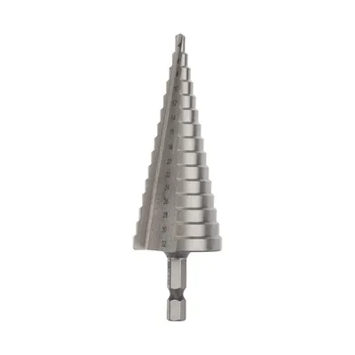 Сверло ступенчатое REXANT KR-12-6603, HSS, 4,0–32,0 мм, хвостовик 6,35 мм