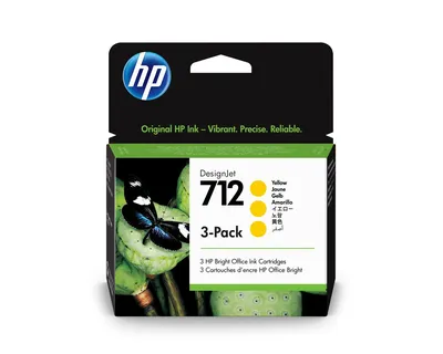Комплект картриджей HP 712 (3ED79A), желтый, 3×29 мл, для HP DesignJet T210/T230/T250/T630/T650