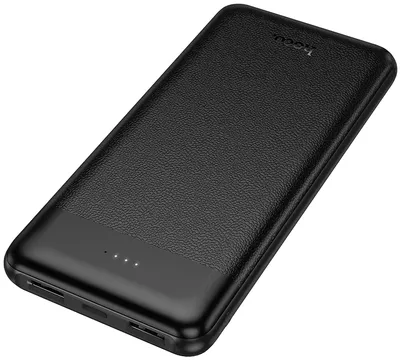 Внешний аккумулятор 10000mAh 2USB+1Type-C+1micro USB 2.0A Hoco J153 (Black)