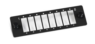 Лицевая панель Cabeus FO-FP-8SC-D-BK, 8×SC Duplex, чёрная