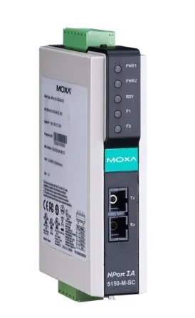 Преобразователь MOXA NPort IA-5150-S-SC, RS-232/422/485 в Ethernet, одномодовое оптоволокно