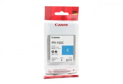 Картридж Canon PFI-102C (0896B001), голубой, 130 мл, для imagePROGRAF