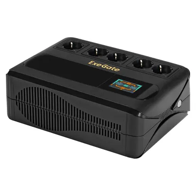 ИБП ExeGate NEO Smart BU-800.LCD.AVR.5SH, 800 ВА/480 Вт, AVR, 5×Schuko