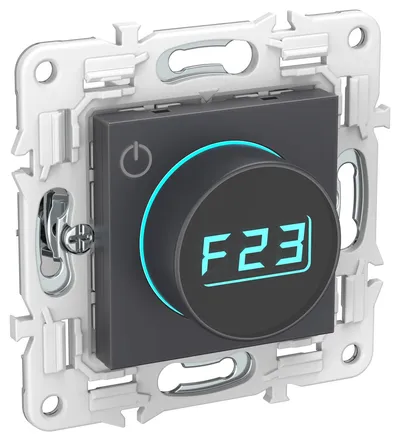 Термостат комнатный IEK SKANDY SK-T01G, 5–45 °C, 220 В, с индикацией, графит