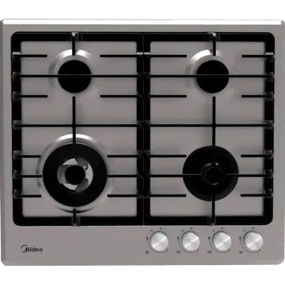 Газовая варочная поверхность Midea MG645TX, 60 см, 4 конфорки, WOK 4 кВт, нержавеющая сталь