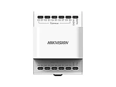 Блок сопряжения Hikvision DS-KAD20, 2-проводная аудиотрубка, до 100 трубок, DIN-рейка