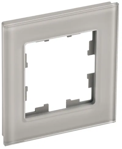 Рамка IEK BRITE РУ-1-2-БрД (BR-M12-G-K30), 1 пост, стекло, IP20, 88×88 мм