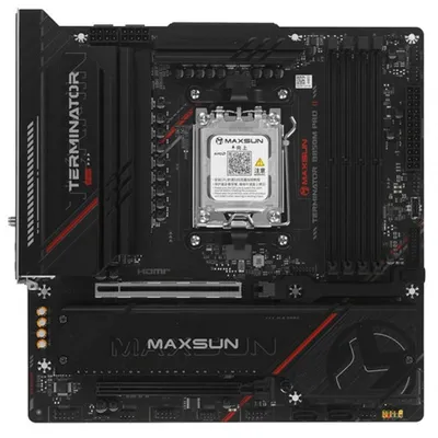 Материнская плата MAXSUN MS-Terminator B850M PRO II WIFI7, Socket AM5, mATX, 4×DDR5