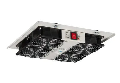 Вентиляторный блок NIKOMAX ESSENTIAL TLK-FAN4-TERM-I-GY, 4 вентилятора, терморегулятор