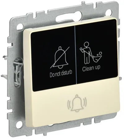 Кнопка звонка IEK BR-V14-2-10-K10, с индикацией, 10А, бежевый