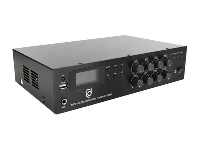 Микшер-усилитель Intrend ITMXAMP-60MT, 60 Вт, 2×Mic/3×Line, Bluetooth, FM, USB