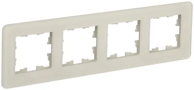 Рамка для выключателей IEK BR-M42-G-41-K98, 4 поста, стекло, бежевый