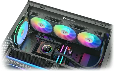 СЖО Thermaltake CL-W499-PL12SW-A, AM5/AM4/1200/1700/1851, LCD, 360мм, чёрный