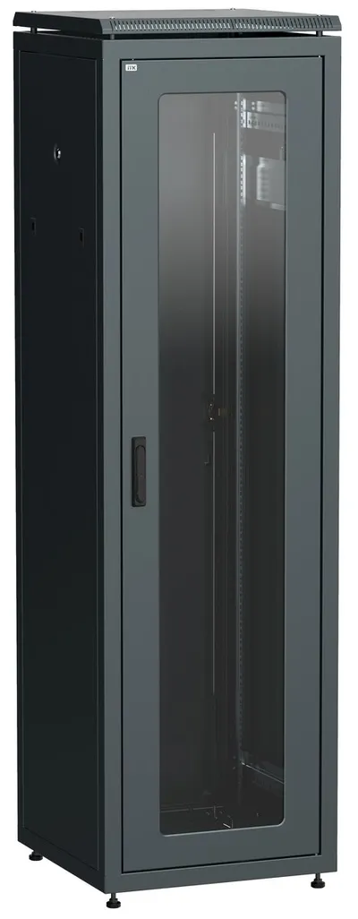 Шкаф телекоммуникационный ITK LINEA N LN05-47U66-GM, 19", 47U, 600×600 мм, IP20, черный