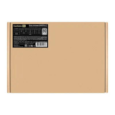 Блок питания ExeGate 650PPH-LT-OEM (EX282046RUS-OEM), 650 Вт, ATX 2.4, 80 PLUS, 120 мм