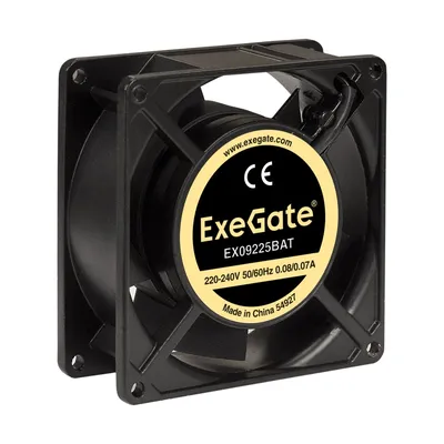 Вентилятор ExeGate EX09225BAT (EX289004RUS), 92×92×25 мм, 220 В, 2500 об/мин