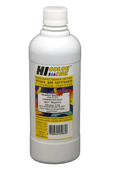 Чернила Hi-Black HB-HP-M-500ML, универсальные для HP, тип H-V1, M, 0,5 л