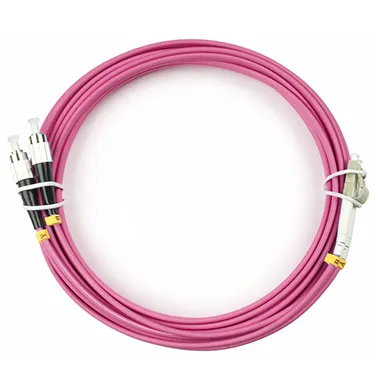 Патч-корд оптический Cabeus FOP-50-OM4-LC-FC-5m, duplex LC-FC, OM4, 5 м