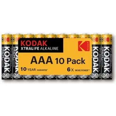 Батарейка Kodak LR03-10S XTRALIFE Alkaline, AAA (LR03), алкалиновая, 10 шт в упаковке
