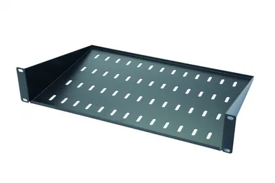 Полка Eurolan 60A-02-30-11BL, 2U, 486×300мм, 15кг, черная