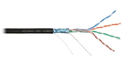 Кабель Nikomax NMC 4200B-BK, F/UTP, кат.5e, 305м, черный, наружный