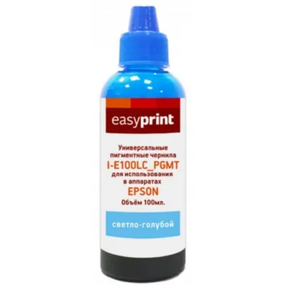 Чернила EasyPrint I-E100LC_PGMT, пигментные, 100мл, светло-голубой
