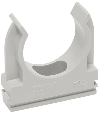 Клипса IEK CTA10D-CF16-K41-100, D=16 мм, для труб, серая