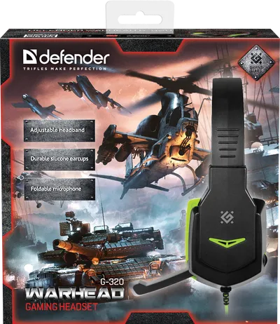 Гарнитура Defender Warhead G-320 64032, проводная, 1.8м