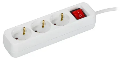 Удлинитель IEK UMA У03К, 3 розетки 2P+PE, 1,5 м, 10 А, белый