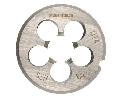 Плашка резьбонарезная ZALTAR ZA-10408, HSS, M14×2,0, 38×14, DIN 223 B